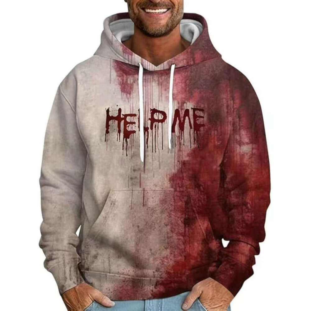Designer Men's Hoodie Y2K Hip Hop Gothic Skull Cartoon Pattern Print Black Ultra David Coat Men's Women's Gothic Pullover Clothing Hall