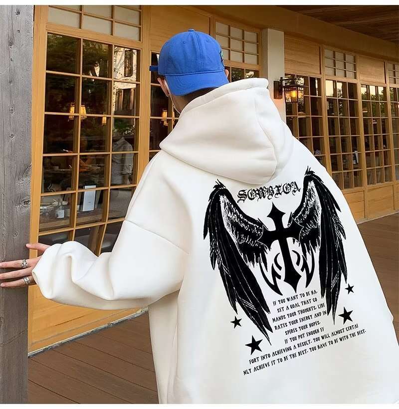 Hoodie Autumn Spring Designer Men's Women's Hoodie Y2K Hip Hop Gothic Skull Cartoon Pattern Print Black Ultra David Coat Men's Women 