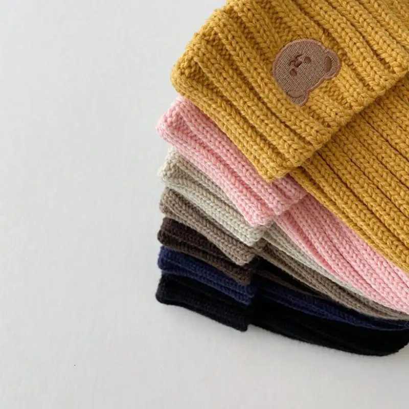 Soft Warm Baby Beanies Knitted Hats For Toddler Children Bear Embroidery Kids Boys Girls Spring Autumn Winter Caps 11 Colors251028