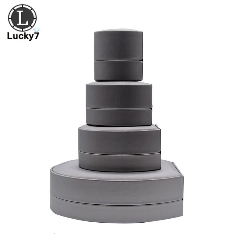 Semicircular Jewelry Box Ring Pendant Brushed PU Leather Bracelet Necklace For Display Case Holder 251013