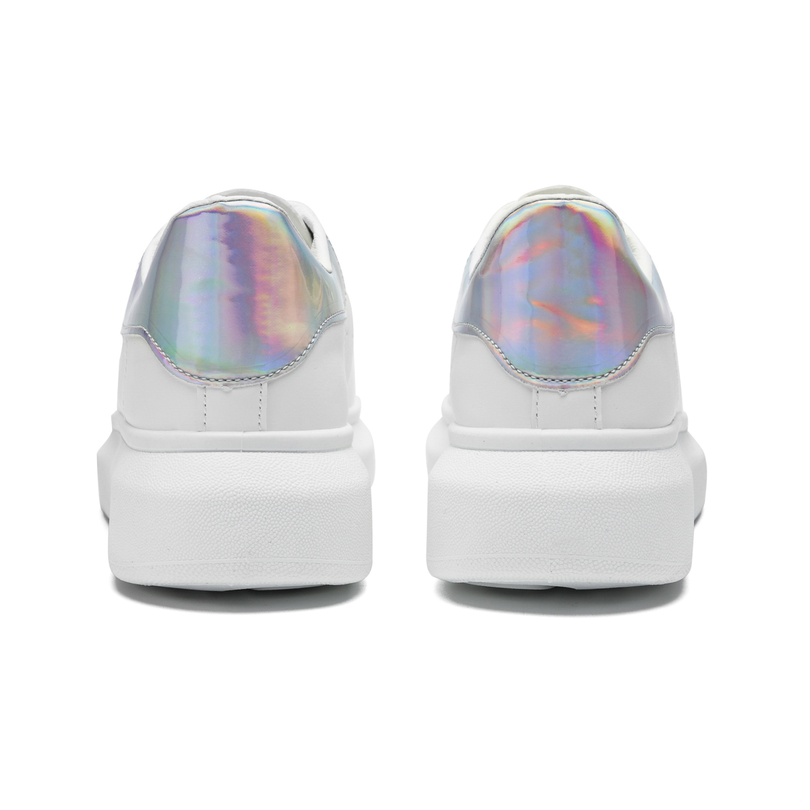 Designer casual shoes Men Women Sneakers New Genuine Leather White Shoes Couple Height Increasing Thick Sole Platform