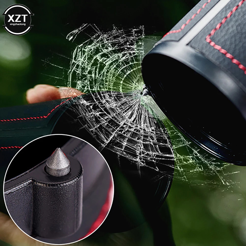 Multifunction Car Tissue Box Cover Holder Auto Round Paper Tube Safety Broken Window Tissue Cup with Safety hammer Auto Interior 251029