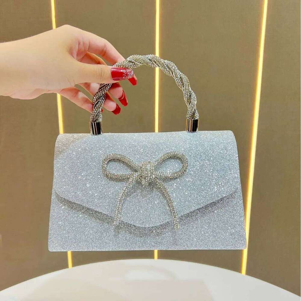 Designer Bags Banquet Dress Versatile Clutch Fashion Dia-Encrusted Bow, Dinner Bag, Sequined Chain Bag Luxury Bag