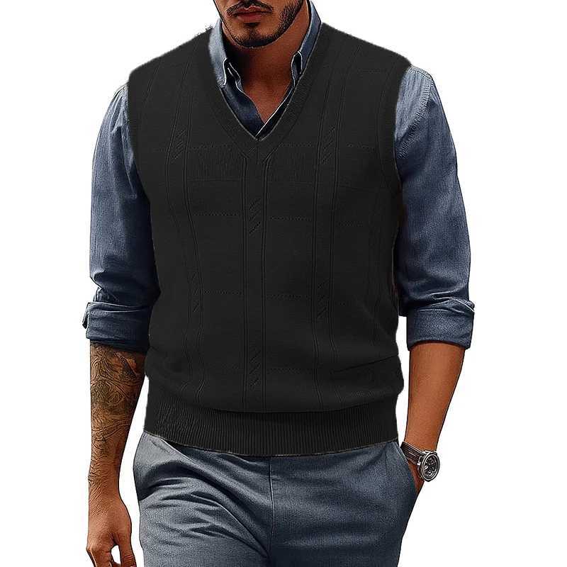 Mens Sweater Vests V Neck Cable Twist Knit Sleeveless Vests Casual Pullover Sweater Lightweight VNeck Vest Pullover J251029