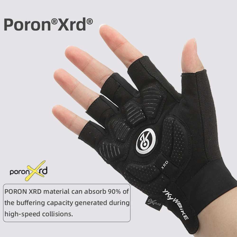 YKYWBIKE Cycling Gloves Unisex Half Finger PORON XRD Summer Breathable Shock Absorbing Bicycle Outdoors Road Bike Gloves J251029