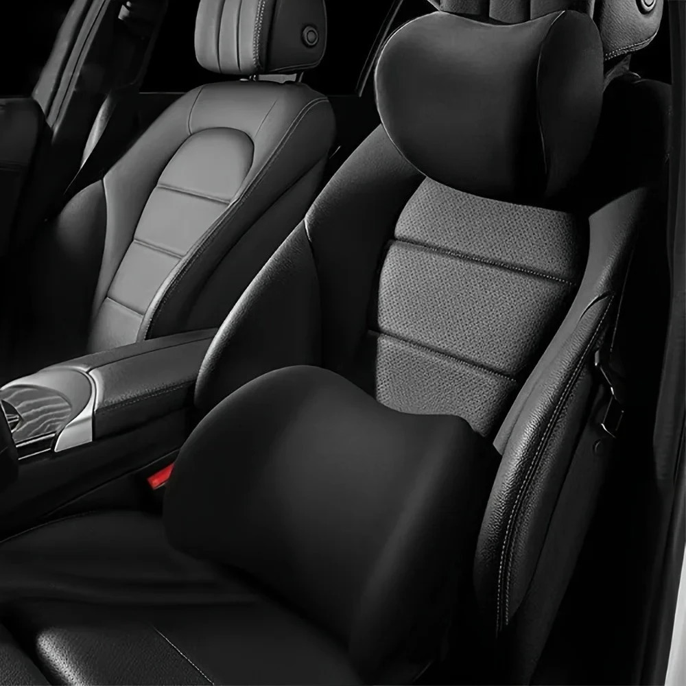 Car Neck Pillow Protector Memory Foam Auto Seat Headrest Pillow Soft Waist Cushion Car Neck Cushion Backrest Lumbar Support 251029