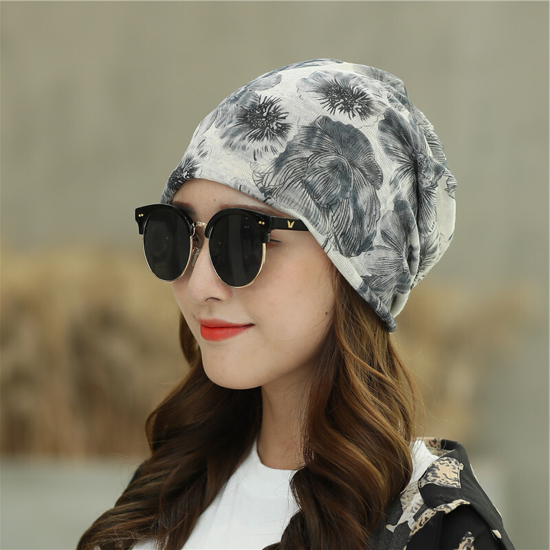 Women's Spring Summer Thin Pullover Breathable Bald Chemotherapy Slouchy Beanie Postpartum Headscarf Outdoor Hat