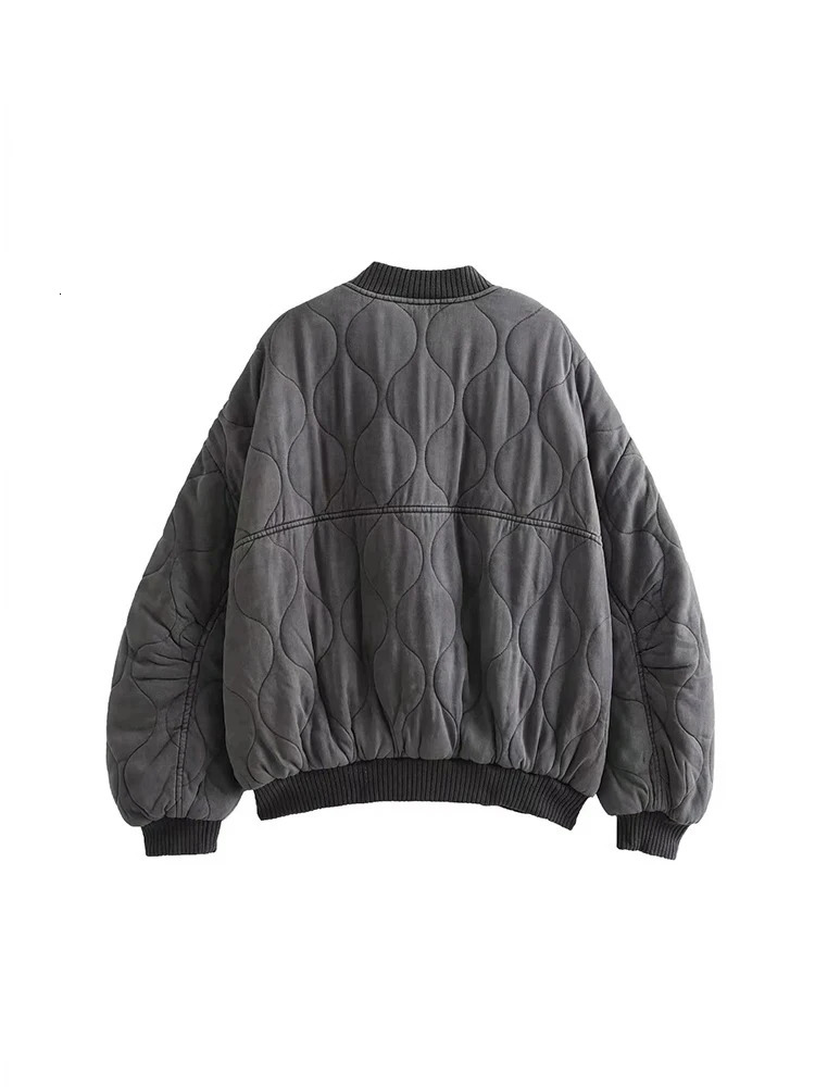 Womens Comfortable Casual Jacket Coat Round Collar Zipper Button Long Sleeve Fashion Warm 251021