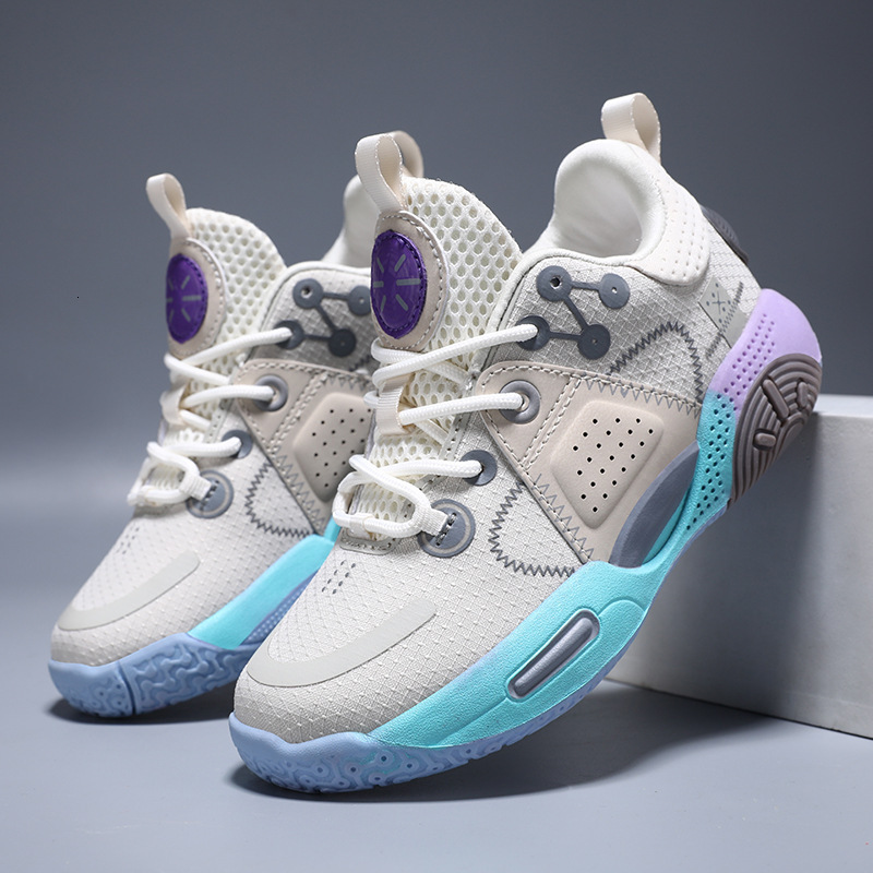 Children's basketball shoe designer men's shoes breathable new training anti slip friction sound sports shoes fashionable shoes