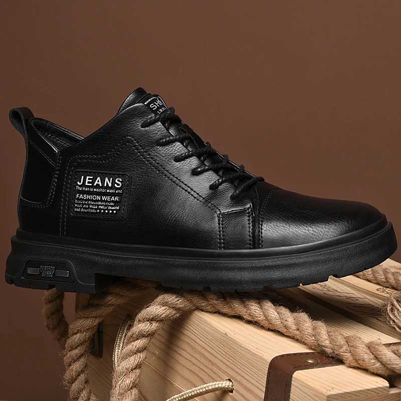 Mens Business Breathable Leather Shoes Mens Casual Leather Shoes Designer Trendy Allmatch Platform Shoes Zapatos De Hombre Z251029