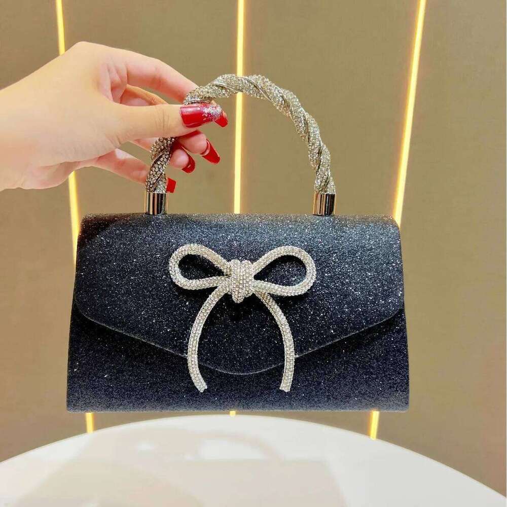 Designer Bags Banquet Dress Versatile Clutch Fashion Dia-Encrusted Bow, Dinner Bag, Sequined Chain Bag Luxury Bag