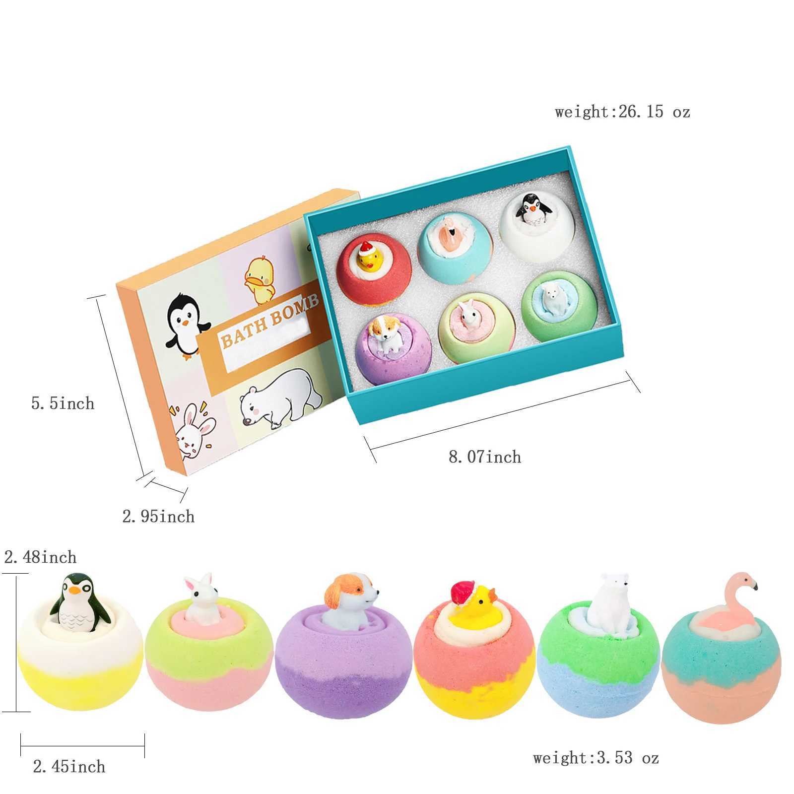 Bath Bombs for Kids with Surprise Toys Inside 6 Pack for Kids Boys and Girls Holiday Bubble Bath with Cheerful Scent L251029