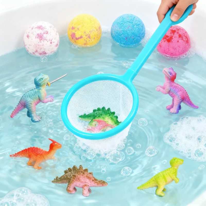 Dino Egg Spa Surprise Bath Bombs for Kids Gentle Exfoliation Deep Moisture Skin Nourishment w Random Dino ToyHandmade L251029