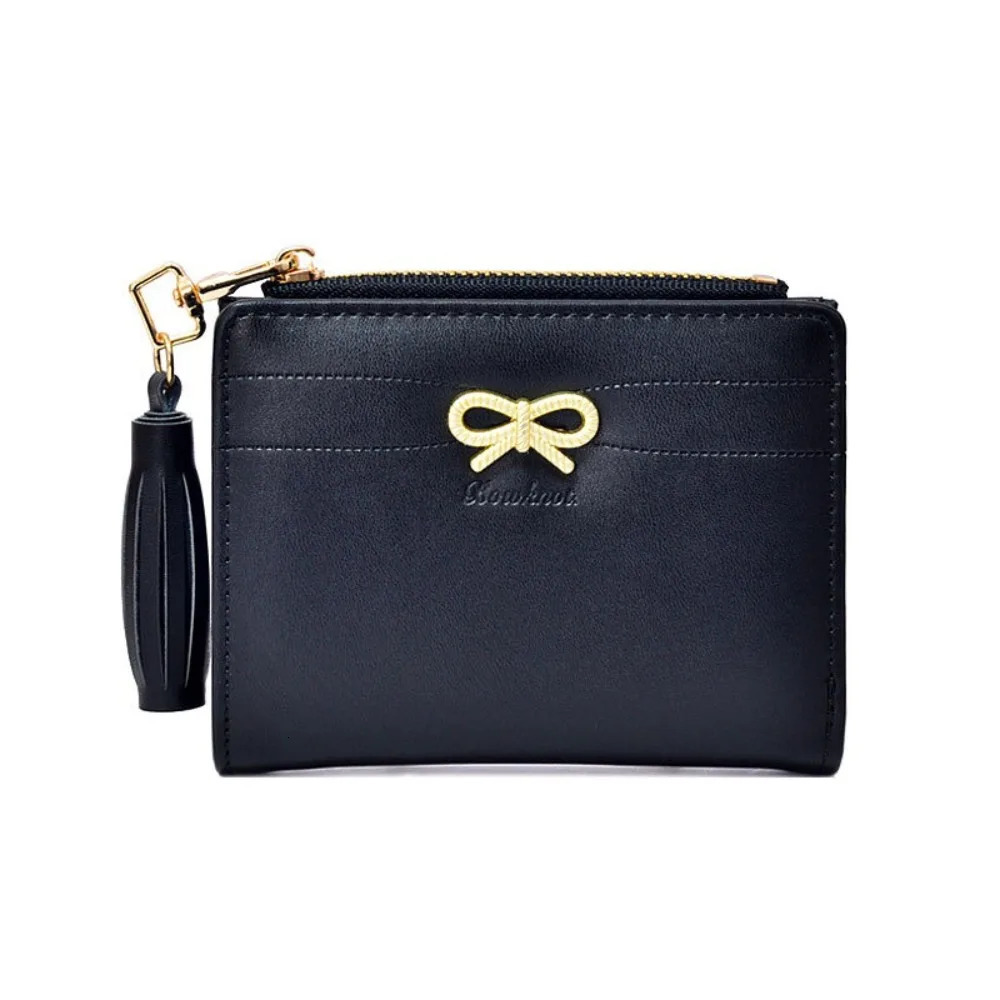 PU Leather Coin Purse Mini Zipper Mini Wallets Bow Portable ID Card Holder Gift 251029