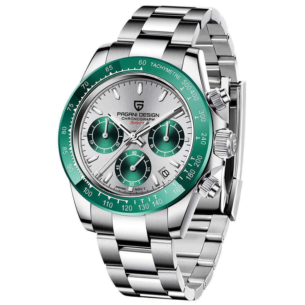 PAGANI DESIGN Trendy Functional Stainless Steel Luminous Calendar Quartz Watch for Men PD-1644