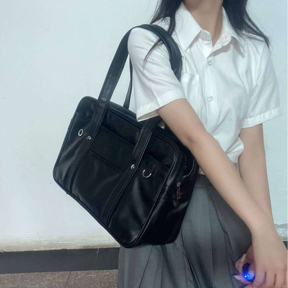 Japanese Two-Dimensional Student JK Uniform Bag Girl PU Schoolbag COS Wear-Resistant Waterproof One-Shoulder Messenger Handbag 251029