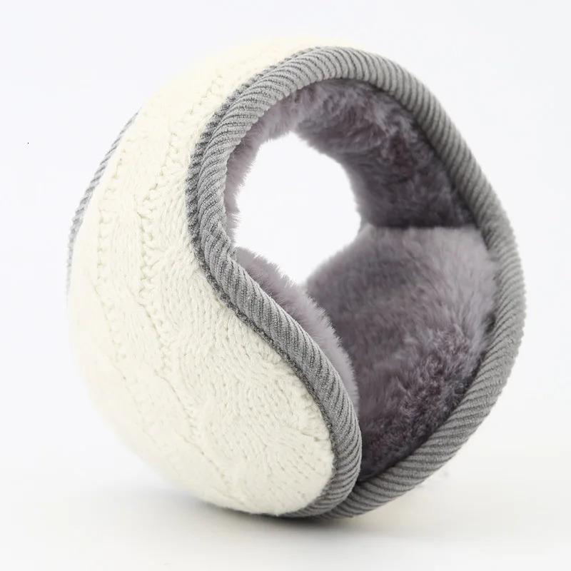 Unisex Warm Knit Earmuffs Ladies Winter Pure Color Outdoor Ski Snow Cycling Foldable Earwarmer 251029