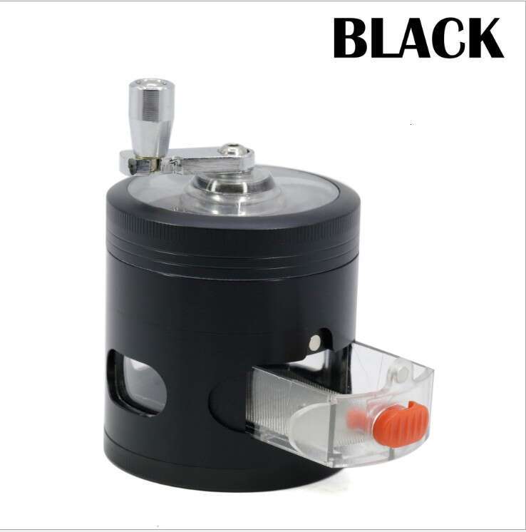 63MM 4-Layer Zinc Alloy Hand-Crank Grinder with Drawer, New Style Smoking Grinder