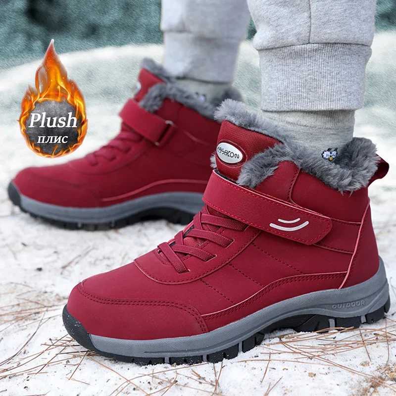 Snow Boots for Men Casual Winter Shoes New Platform Nonslip Warm Fur Ankle Boots Plush Combat Outdoor Hiking Motorcycle Boots Z251029