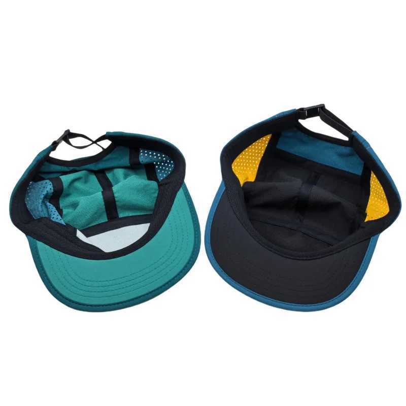 Ultralight 5 Panel Mesh Cap Dry Quick Breathable Running Cap Outdoor Sports Hat For Cycling Baseball Trail Running Snapback HatW251029