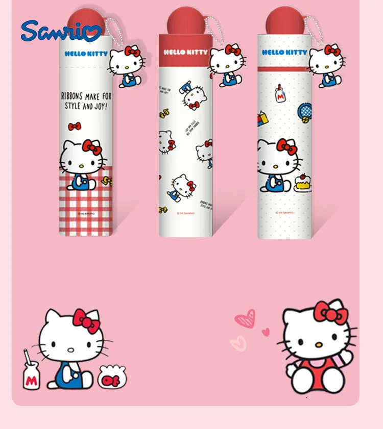 Sanrio HelloKitty Umbrella With High Appearance Level Genuine And Cute Female Student Pink Creative KT Cat Sun umbrella L251029