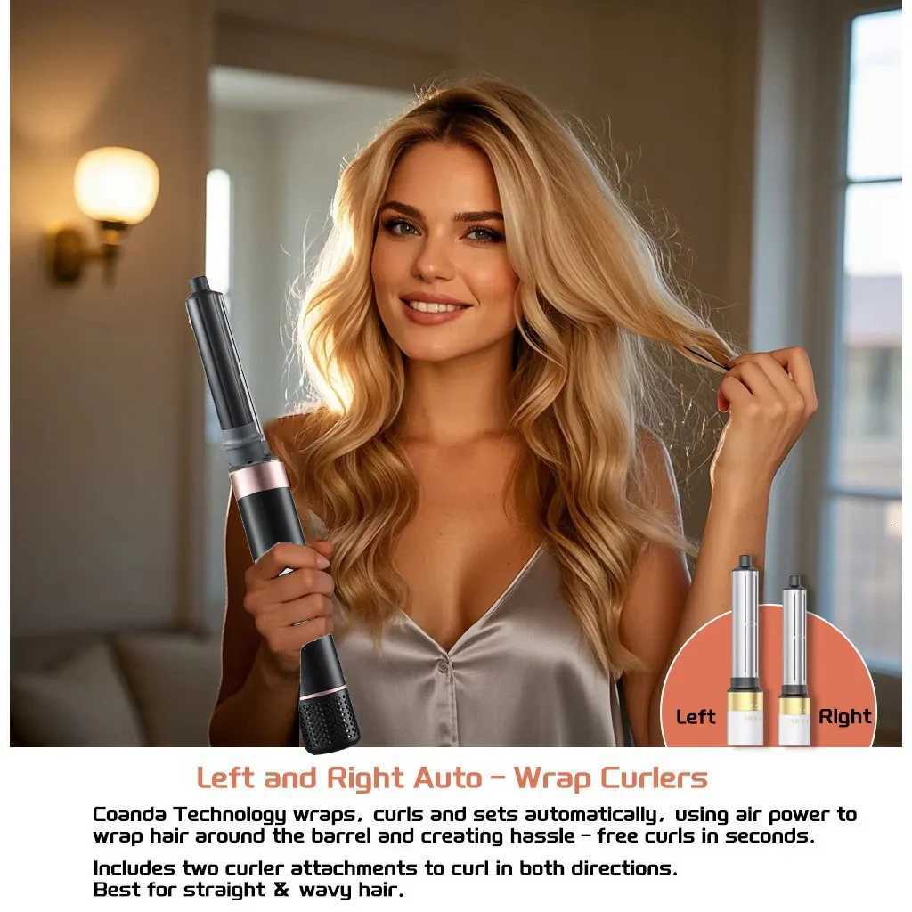 2025 New 6 In Hair Dryer Set Multifunctional Hot Air Brush Fast Heat Hair Curler Straightening Iron Hair Blower Curly Hair W251029