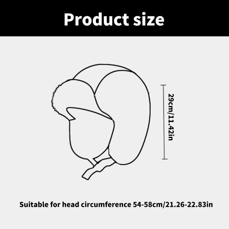 Winter Hat Reversible Windproof Trapper Hat Ear Protector Hat Adult Unisex Winter Cycling Skiing Drop 251029