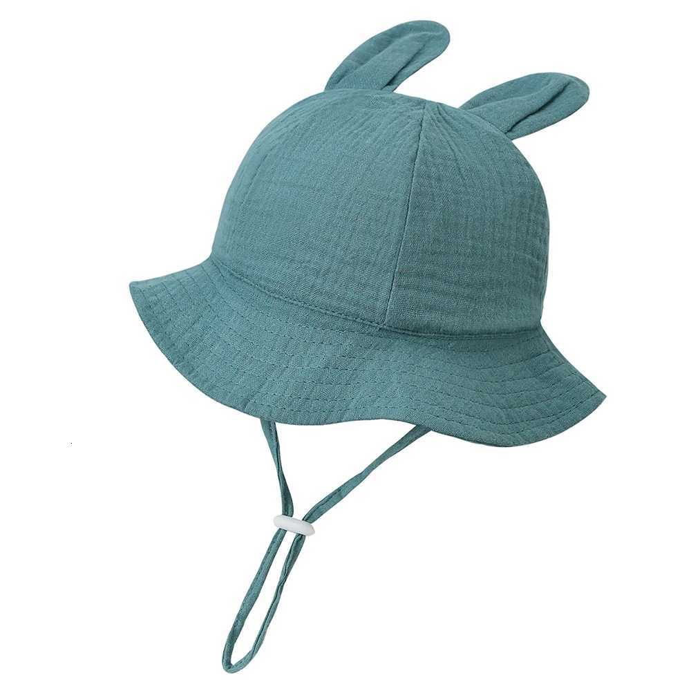Cute Rabbit Baby Bucket Hat With Ears Boy Girl Cotton Kids Sun Hat Outdoor Summer Autumn Child Panama Cap Infant Fisherman Hat251028