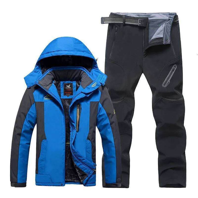 Suit Men Winter Warm Waterproof Outdoor Sports Snow Jackets And Camping Pants Hot Ski Equipment Snowboard Parkas Jacket