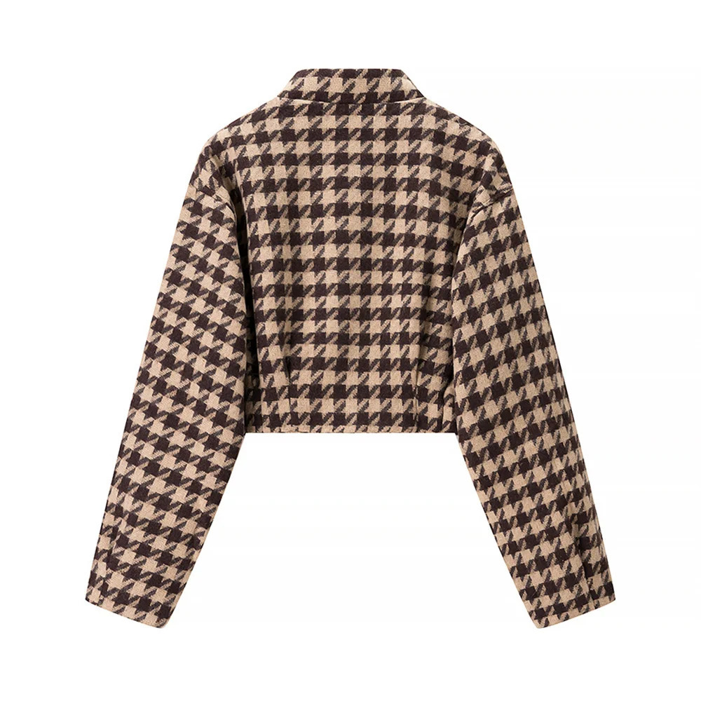 Xiaoxiang style fashionable temperament versatile plaid long sleeved jacket shorts set 251029