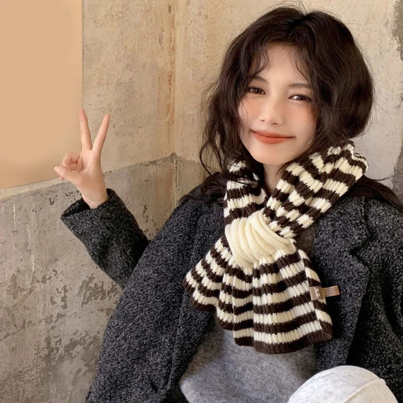 Winter Warm Scarf For Women Men Deer Elk DoubleSided Knitted Scarves Fashion Versatile Woolen Shawl Girls Christmas Present 251029