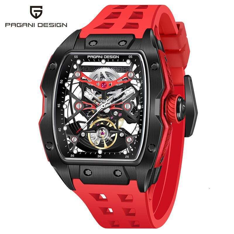PAGANI DESIGN New Fluorine Rubber Strap 50M Fully Automatic Men's Mechanical Watch PD-YS018
