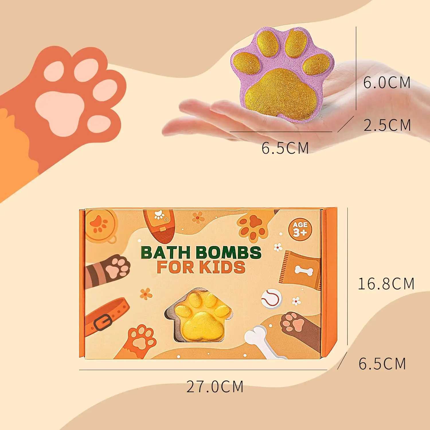 Bath Bombs for Kids with Surprise Toys Inside 12 Pack Paw Bath Bombs Gift Set Bubble Bath Bomb Kit with Toys Kids Bubble Bath L251029