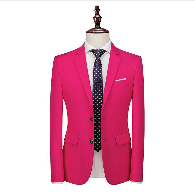 Master quality A5k1726 Slim Fit Three-Piece Suit for Groom - Large Size Men's Wedding Attire