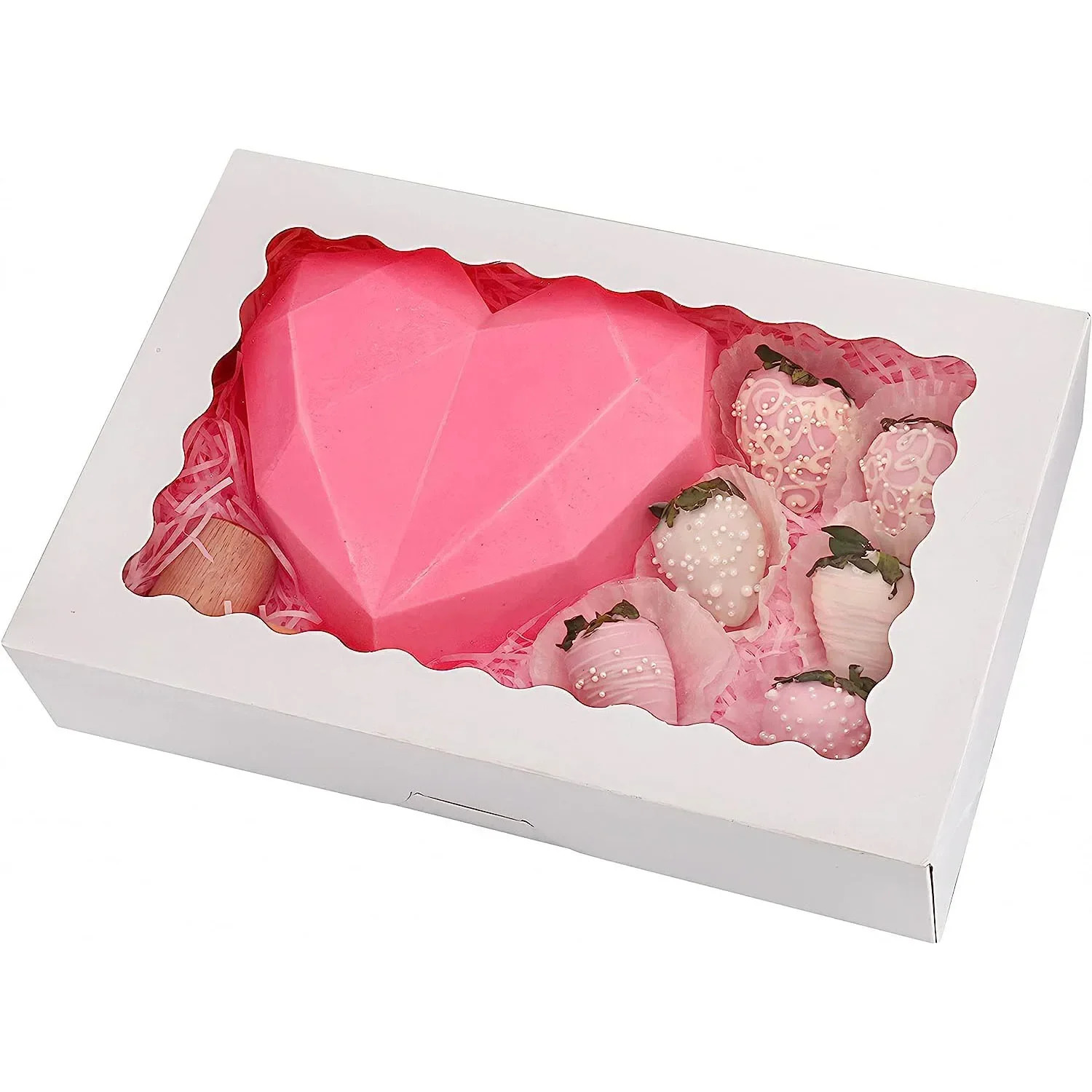 Multi Bakery Boxes with Window Cookie AutoPopup Treat for Pies Muffins Donuts and PastriesGift MomWhite 251013