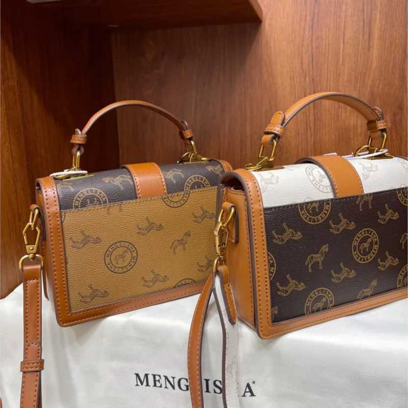 Menglisha Womens Handbag 2024 SpringSummer New Contrast Color Handbag High end Designer Single Shoulder Crossbody Bag W251029