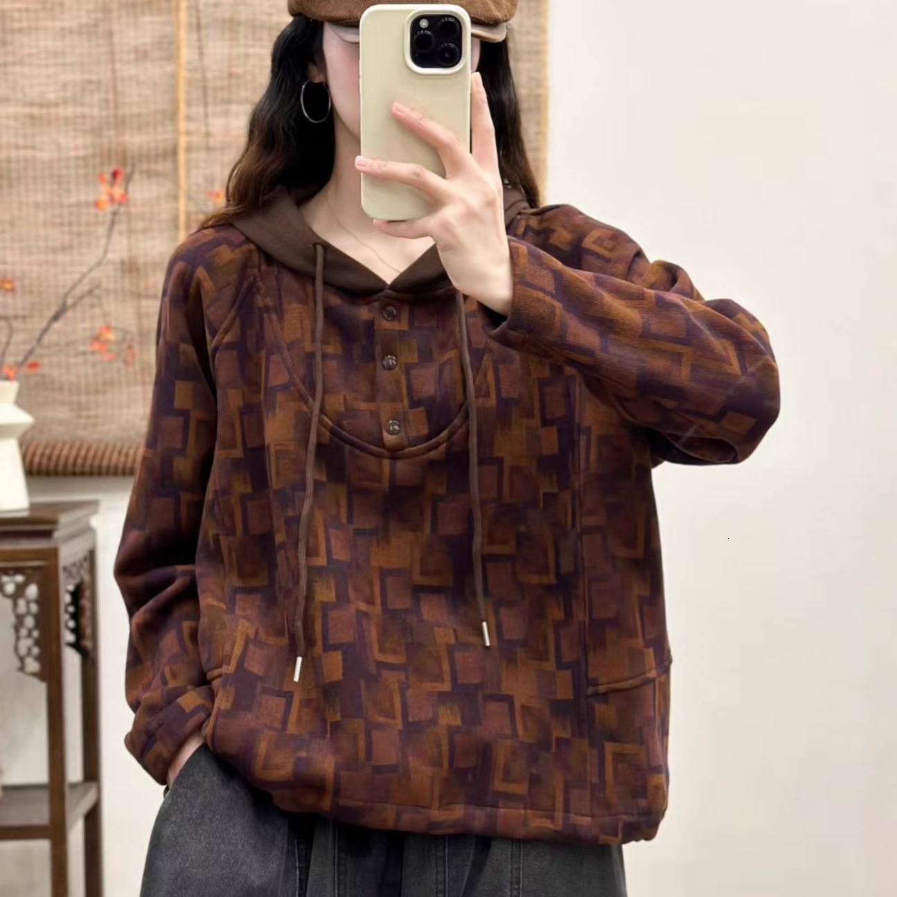 Winter designer's new hoodie printed basic shirt women's pullover cotton fashion hoodie