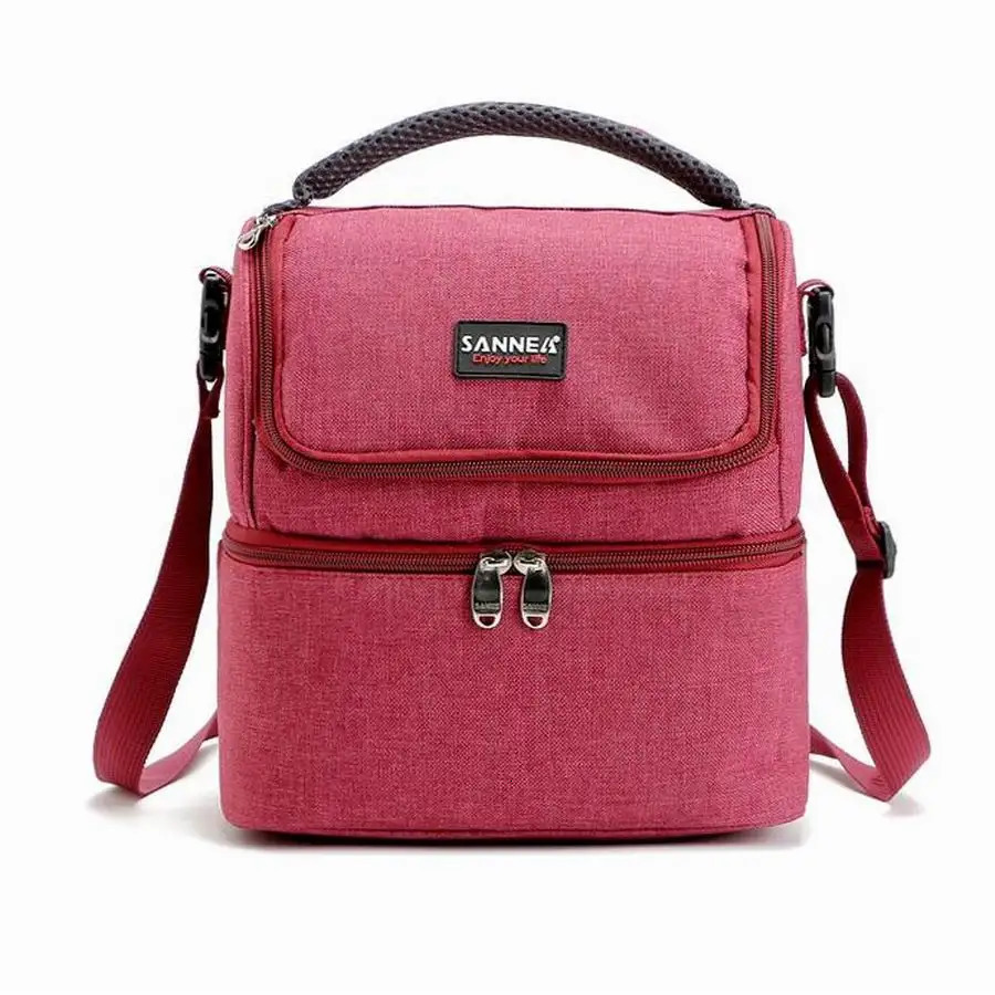 7L Lunch bag Portable Insulated Picnic Box 600D Oxford Solid Thermal Lunch box Food Picnic Bag Cooler Tote Handbags 251029