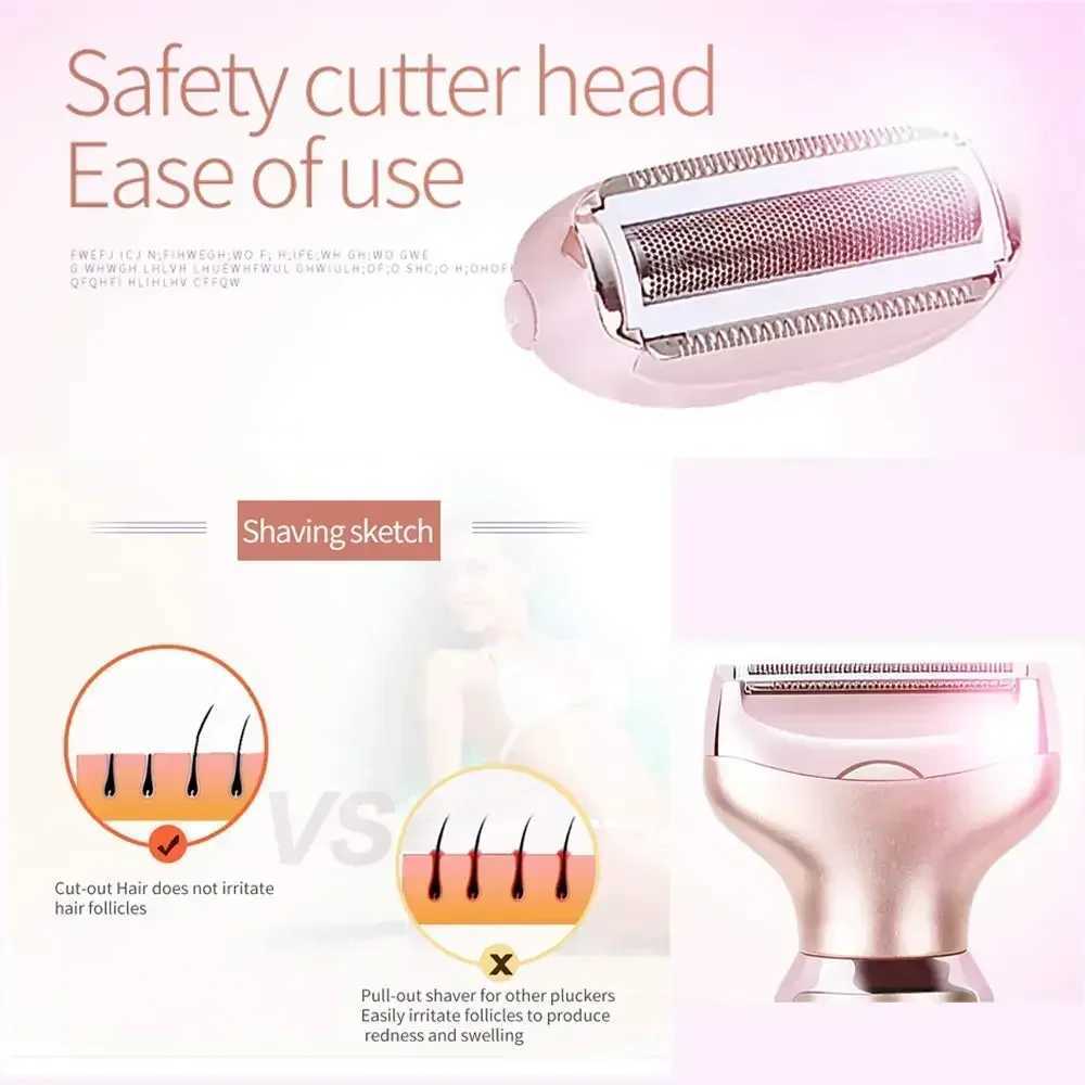 2 In 1 portable Electric Haircut Trimmer epilator woman facial intimate area for body hair removal Sex Shaver Bikini Pubic Rosor J251117