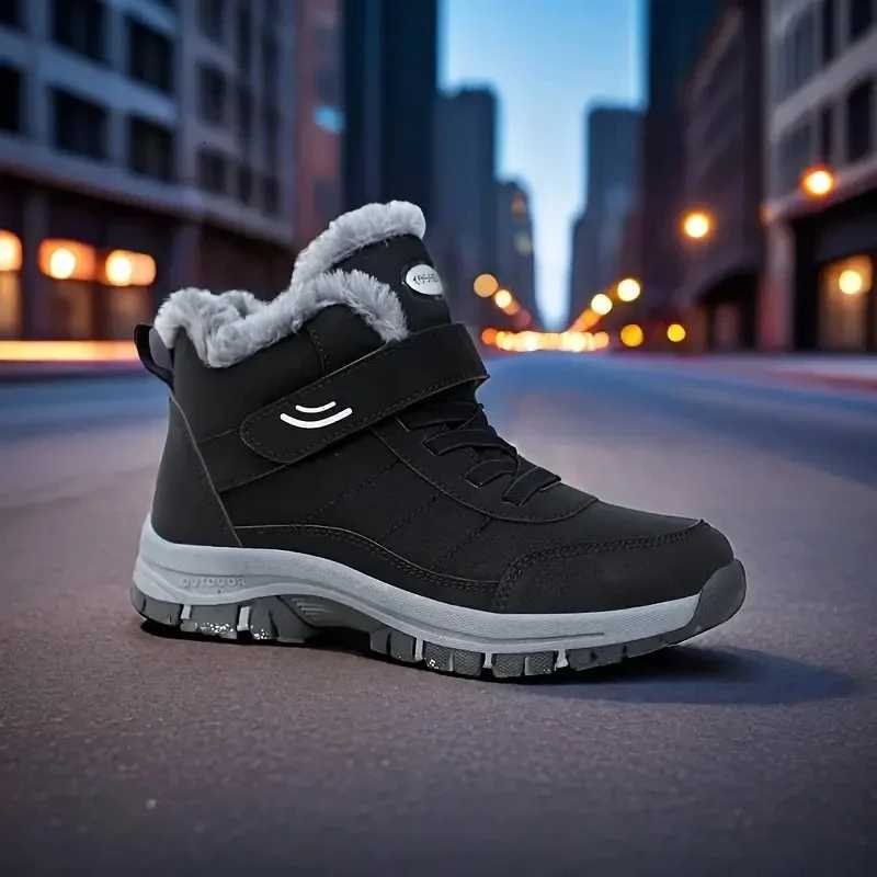 Snow Boots for Men Casual Winter Shoes New Platform Nonslip Warm Fur Ankle Boots Plush Combat Outdoor Hiking Motorcycle Boots Z251029