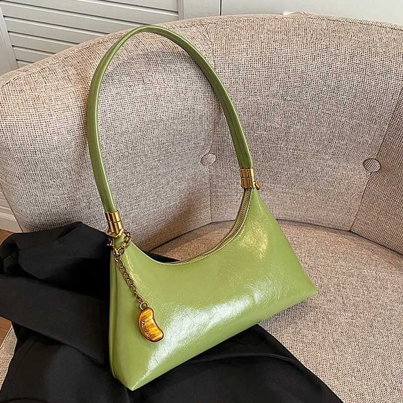 Luxury Retro Green Underarm Bag Women Fashion Chain Pendant One Shoulder Crossbody Bags Temperament Red Bridal Handbags W251029