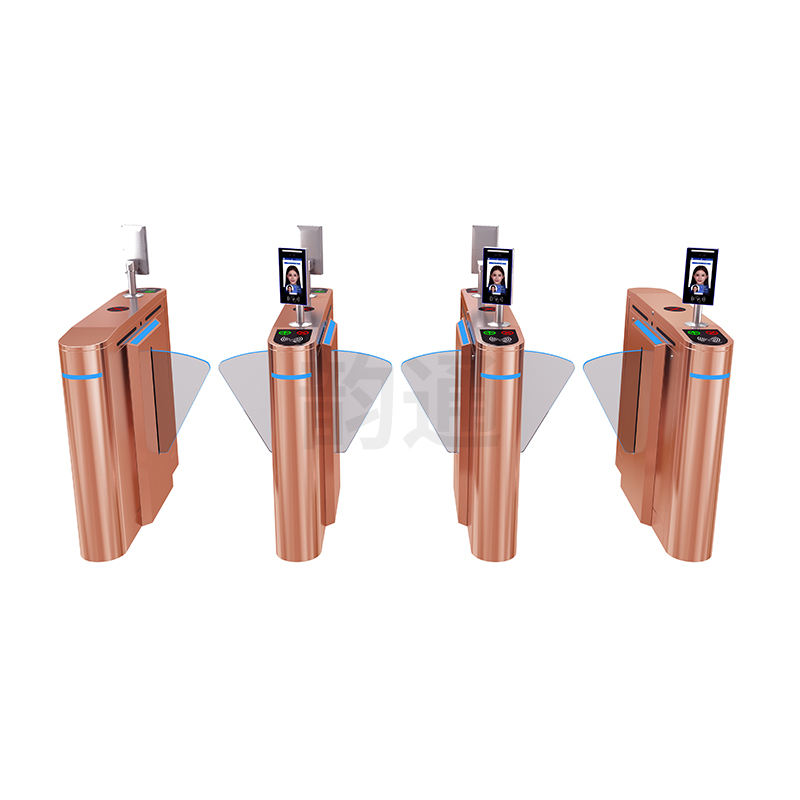 Intelligent Swing Barrier Gate with Card Reader, Smart Traffic Record & 35PPM Fast Passage, Stainless Steel Access Control Turnstile-NO17