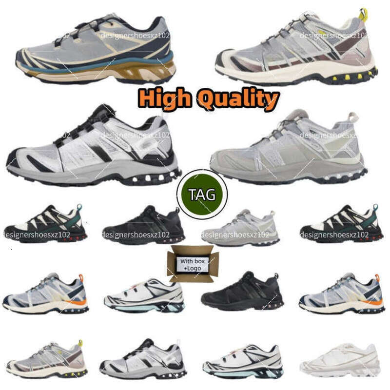 With Box Salomom Xt6 3D Sneakers XT-4 XT-Q Quest Designer Shoes Hiking Full Series Blue Yellow Matte Gray Black Outdoor Sports Shoes Trekking Unisex Running Trainers