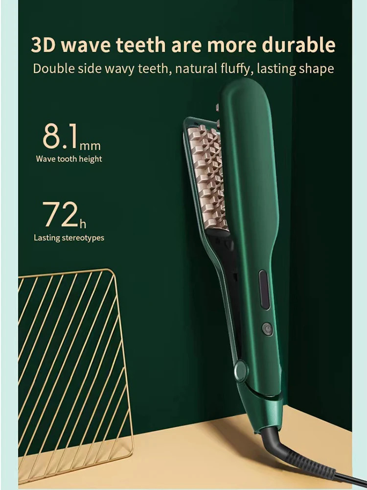 Fluffy Hair Curler Corrugated Curling Iron Ceramic Hair Crimper Volumizer Corn Perm Splint Hair Waver Curling Tongs Styling Tool 251029