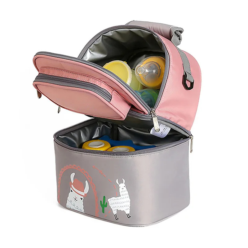 Large Capacity Double Layer Lunch Bag Thermal Mommy Cooler Backpack Portable Breast Milk Preservation Bags Insulated Ice Pack 251029