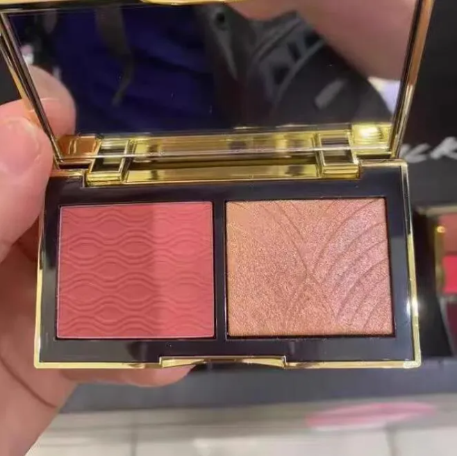 Face Blush Bronzers Highlighters GOLDEN HOUR GLOW FACE PALETTE 2 Colors MEDIUM DEEP 2*2g High Gloss Blush Cosmetics