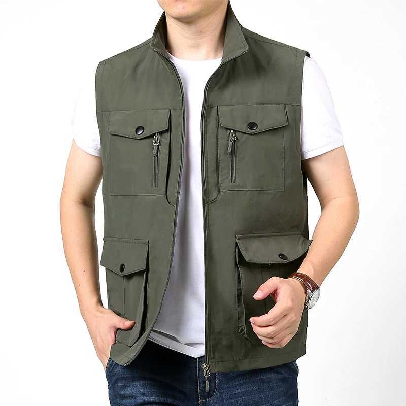 Summer mens outdoor casual vest with breathable multi pocket photography fishing vest a musthave for mens outdoor exploration W251029