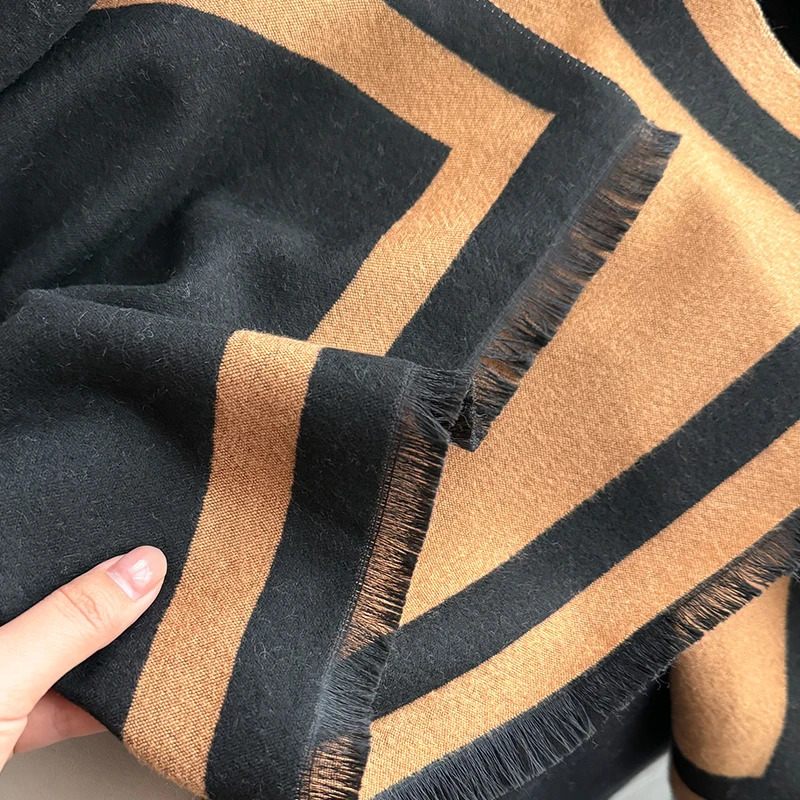 Warm y Cashmere Scarf Women Plain color Fashion Shawl and Wraps Ladies Blanket Foulard Winter Bandana Bufanda 251013