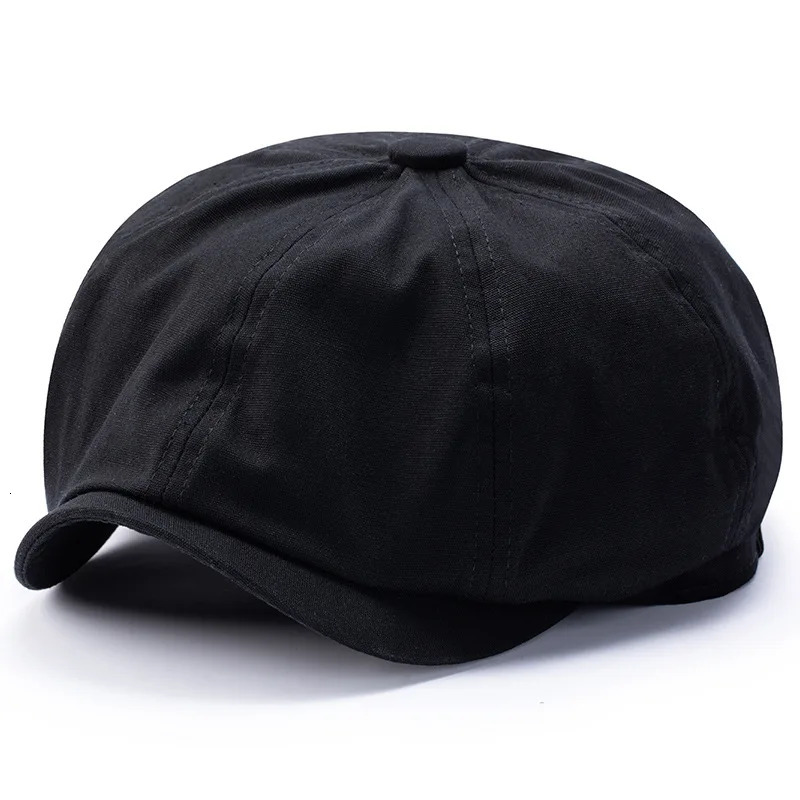 Oversize Big Head Mens sboy Flat Cap 100 Cotton Gatsby Hats Dad Plain Ivy Caps Golf Cabbie Hat Women Octagonal Berets 251029