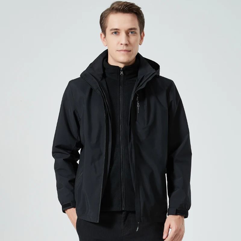 Autumn Mens Mountaineering Jacket Windproof and Waterproof Fabric Fashion Hip Hop Casual Oversize Outdoors Coat 251029